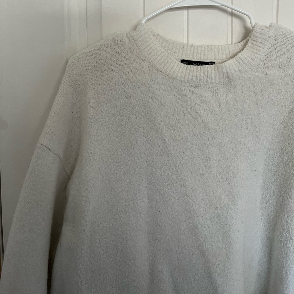 Zara Italian Yarn White Sweater